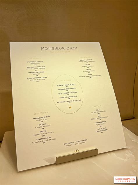 christian dior cafe paris|Dior cafe menu.